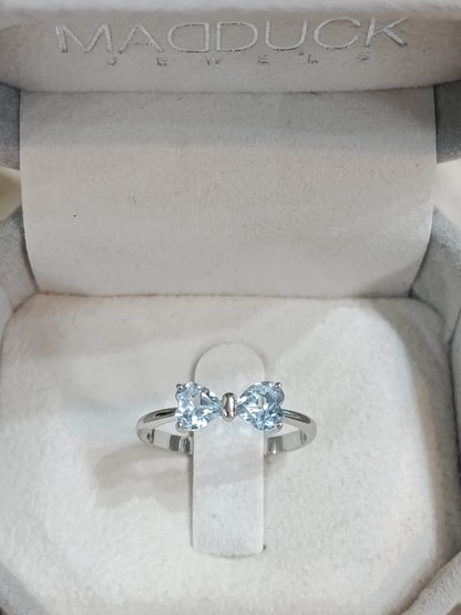 Heart Cubic Zirconia / Sterling Silver 925 Ring / Rhodium plated Nickel-Free / MadDuckJewels RG1811