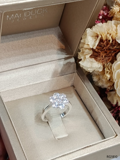 Madduckjewels Cubic Zirconia / Sterling Silver 925 Ring / Rhodium plated Nickel-Free  RG1810