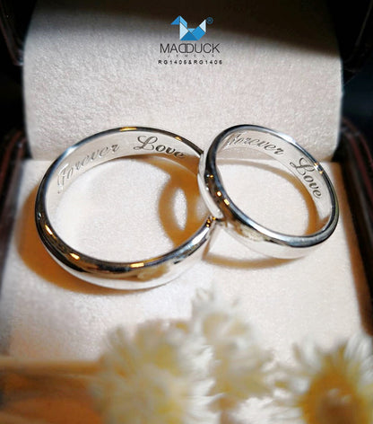 Madduckjewels แหวนเงินแท้ ชุบโรเดียม RG1405-RG1406