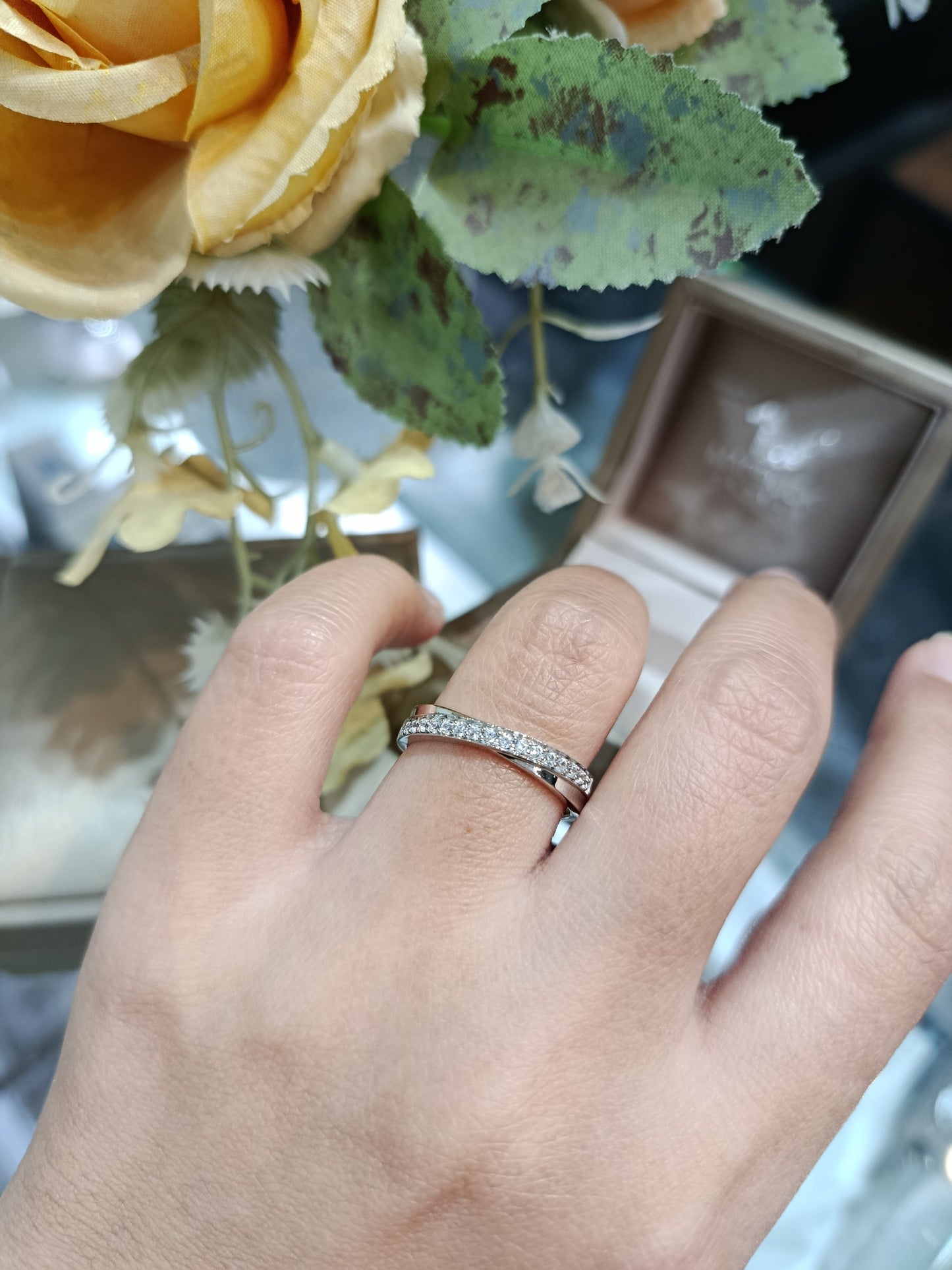 Madduckjewels แหวนเงินแท้ เพชร CZ ชุบโรเดียม RG1527