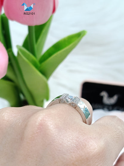 Cubic Zirconia / Sterling Silver 925 Ring / Rhodium plated Nickel-Free / MadDuckJewels RG2101