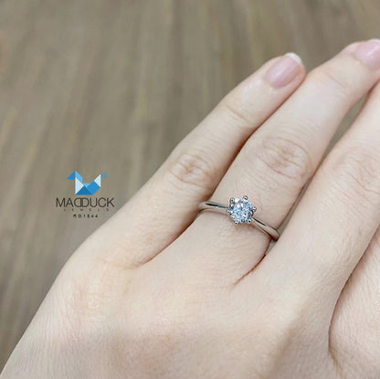 Madduckjewels แหวนเงินแท้ เพชร CZ ชุบโรเดียม RG1544