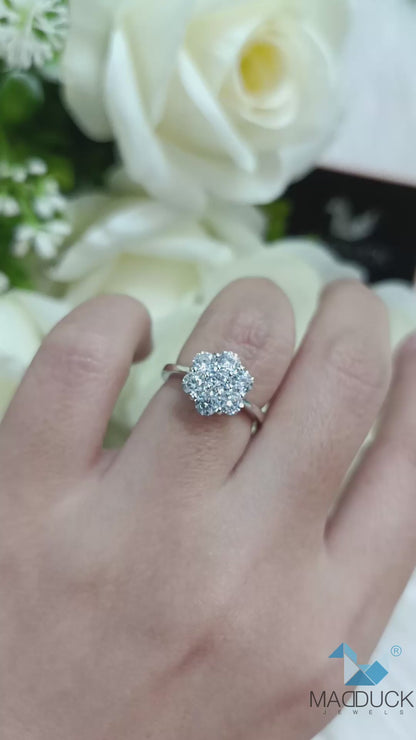 Madduckjewels Cubic Zirconia / Sterling Silver 925 Ring / Rhodium plated Nickel-Free  RG1810