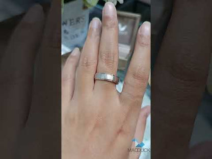 Madduckjewels แหวนเงินแท้ ชุบโรเดียม RG1718WGR แหวนกว้าง 6mm หนา 1.8mm