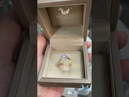 Madduckjewels แหวนเงินแท้ เพชร CZ ชุบโรเดียม RG1613