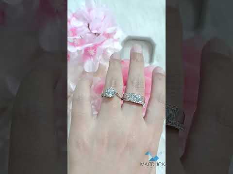 Madduckjewels แหวนเงินแท้ เพชร CZ ชุบโรเดียม RG1559-RG1613