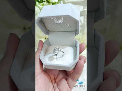 Madduckjewels แหวนเงินแท้ เพชร CZ ชุบโรเดียม RG1623