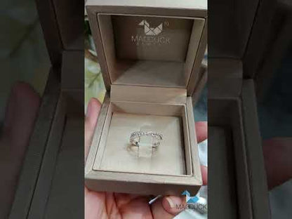 Madduckjewels แหวนเงินแท้ เพชร CZ ชุบโรเดียม RG1611