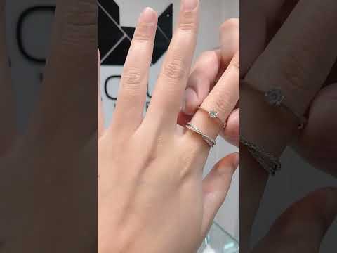 Madduckjewels แหวนเงินแท้ เพชร CZ ชุบโรเดียม RG1611-RG1501