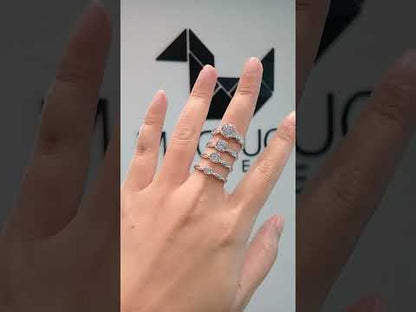 Madduckjewels แหวนเงินแท้ เพชร CZ ชุบโรเดียม RG1570