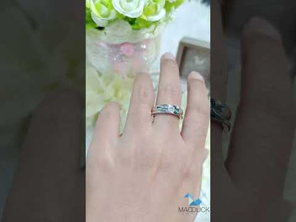 Madduckjewels แหวนเงินแท้ เพชร CZ ชุบโรเดียม RG1520