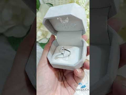 Madduckjewels แหวนเงินแท้ เพชร CZ ชุบโรเดียม RG1544