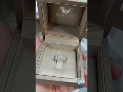 Madduckjewels แหวนเงินแท้ เพชร CZ ชุบโรเดียม RG1428