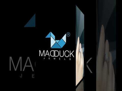 Madduckjewels แหวนเงินแท้ เพชร CZ ชุบโรเดียม RG1631WGR