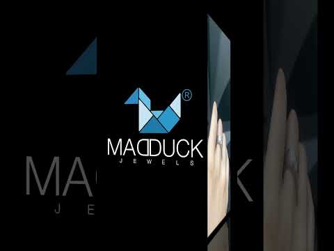 Madduckjewels แหวนเงินแท้ เพชร CZ ชุบโรเดียม RG1631WGR