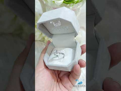 Madduckjewels แหวนเงินแท้ เพชร CZ ชุบโรเดียม RG1606