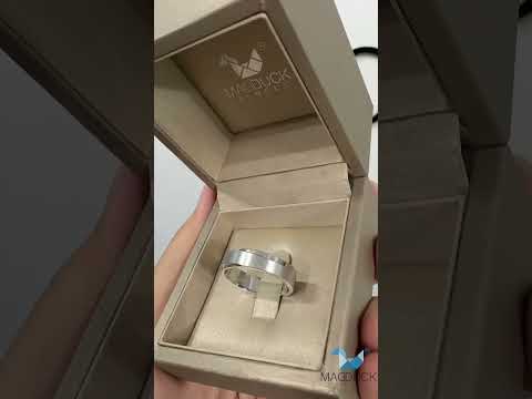 Madduckjewels แหวนเงินแท้ ชุบโรเดียม RG1728WGR แหวนกว้าง 5.5mm