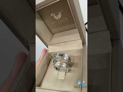 Madduckjewels แหวนเงินแท้ เพชร CZ ชุบโรเดียม RG1445WGR-RG1506WGR