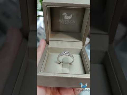 0.23 Cts Cubic Zirconia / Sterling Silver 925 Ring / Rhodium plated Nickel-Free / MadDuckJewels RG1531