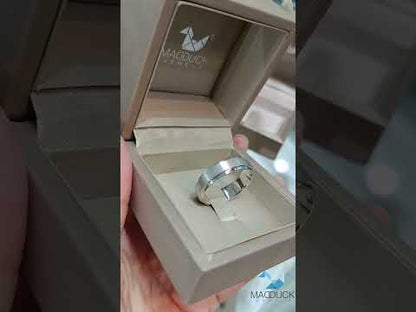 Madduckjewels แหวนเงินแท้ ชุบโรเดียม RG1718WGR แหวนกว้าง 6mm หนา 1.8mm