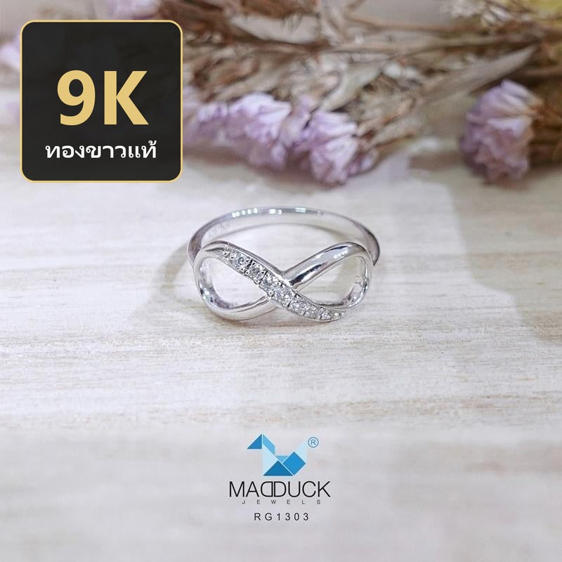 Women's ring – CZ in 9K white gold by Madduck Jewels