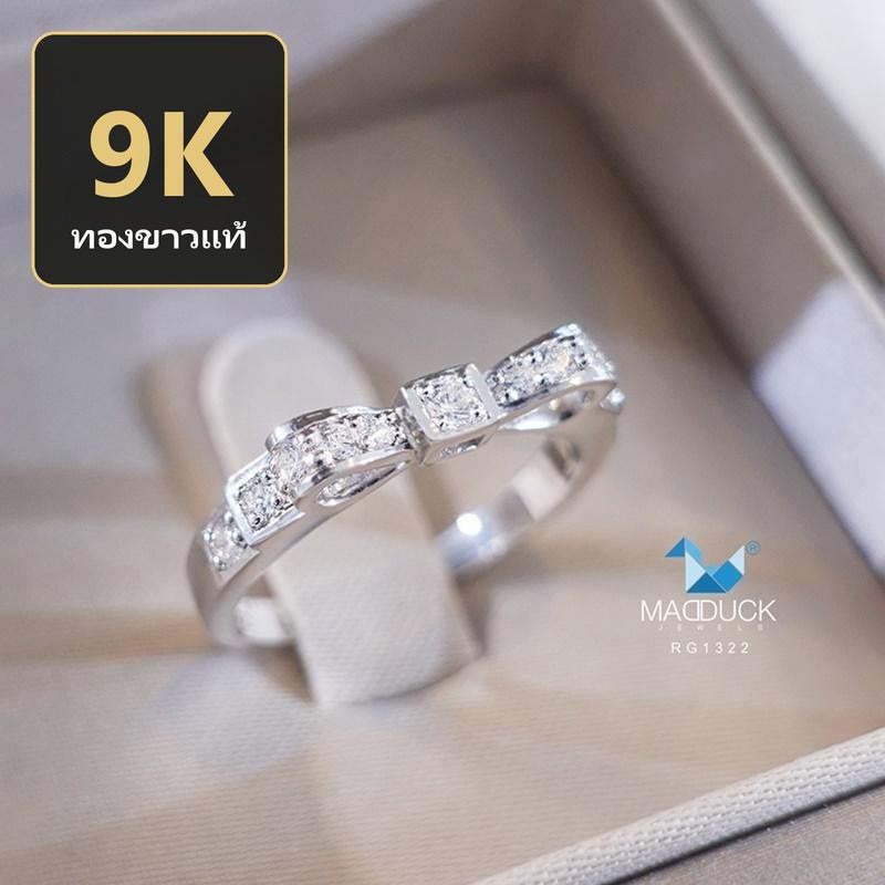 Women's ring – CZ in 9K white gold by Madduck Jewels