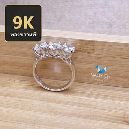 Women's ring – CZ in 9K white gold by Madduck Jewels