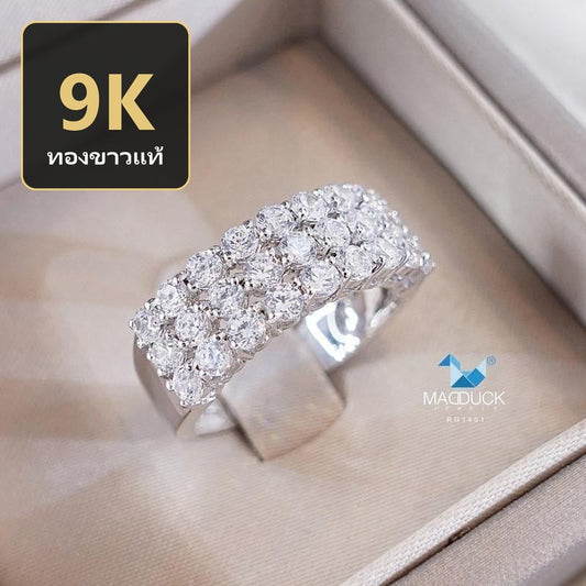 Women's ring – CZ in 9K white gold by Madduck Jewels