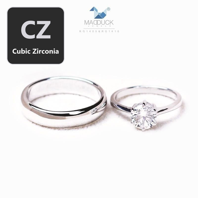 Couple ring set – CZ in 925 silver by Madduck Jewels