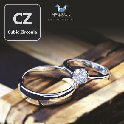 Couple ring set – CZ in 925 silver by Madduck Jewels
