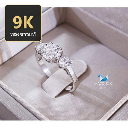 Women's ring – CZ in 9K white gold by Madduck Jewels