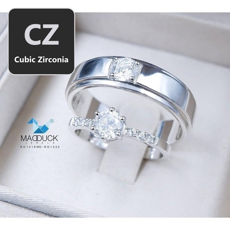 Couple ring set – CZ in 925 silver by Madduck Jewels