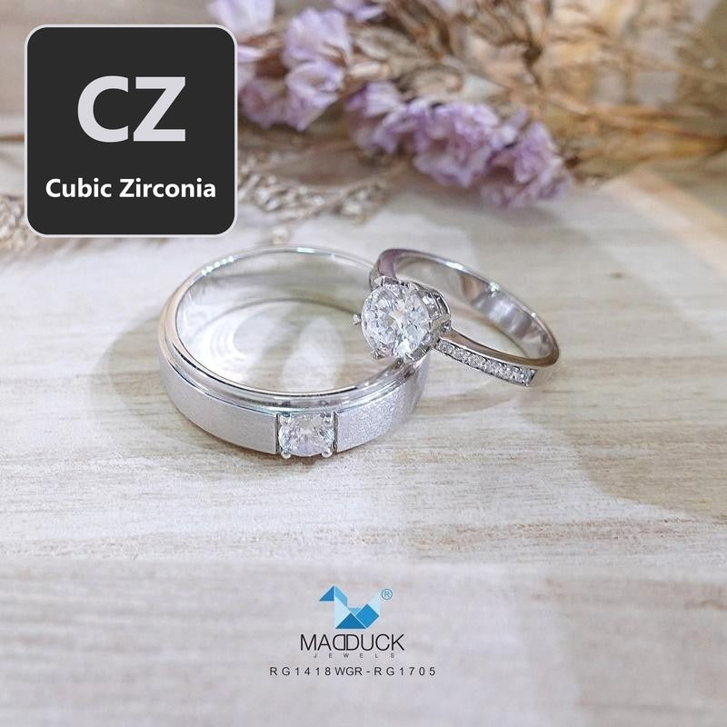 Couple ring set – CZ in 925 silver by Madduck Jewels