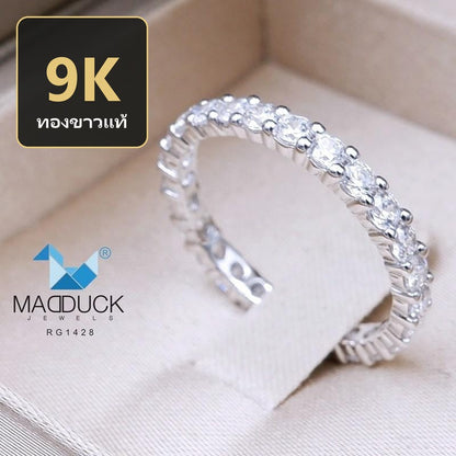 Women's ring – CZ in 9K white gold by Madduck Jewels