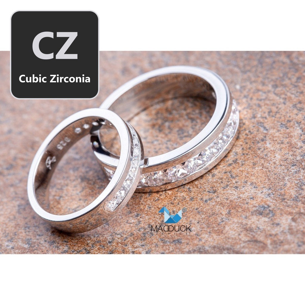 Couple ring set – CZ in 925 silver by Madduck Jewels