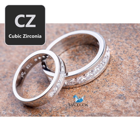 Couple ring set – CZ in 925 silver by Madduck Jewels