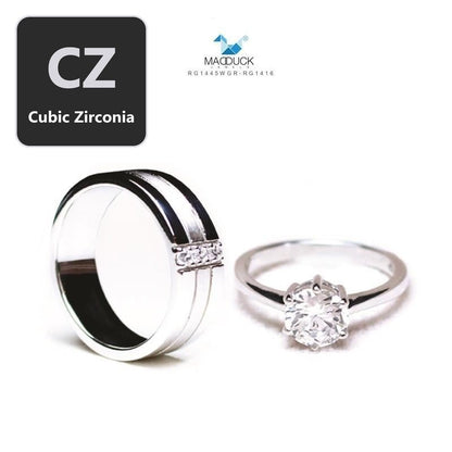 Couple ring set – CZ in 925 silver by Madduck Jewels
