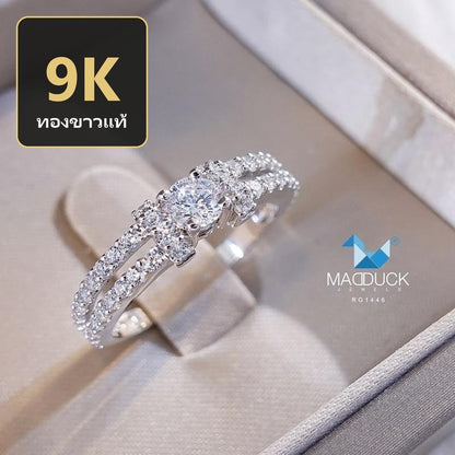 Women's ring – CZ in 9K white gold by Madduck Jewels