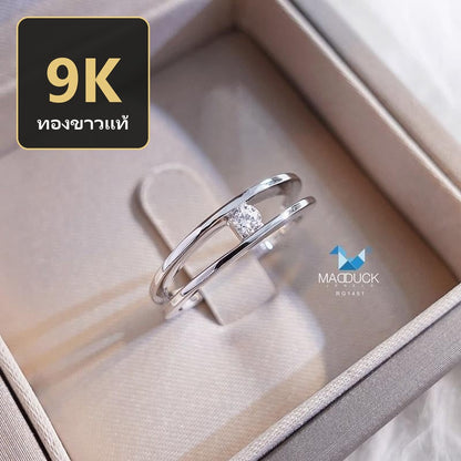 Women's ring – CZ in 9K white gold by Madduck Jewels