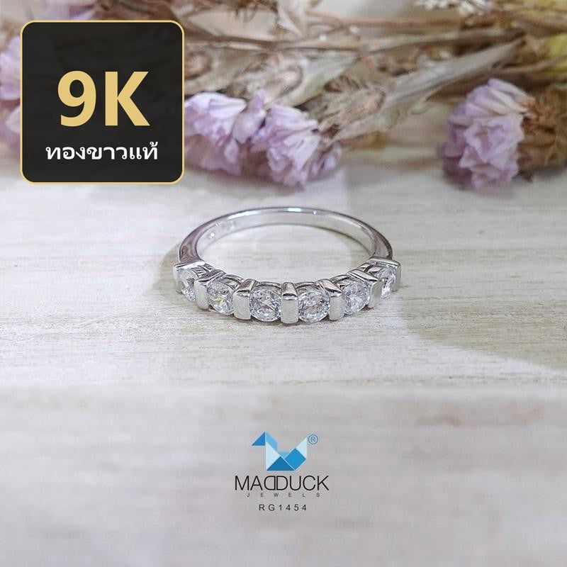 Women's ring – CZ in 9K white gold by Madduck Jewels