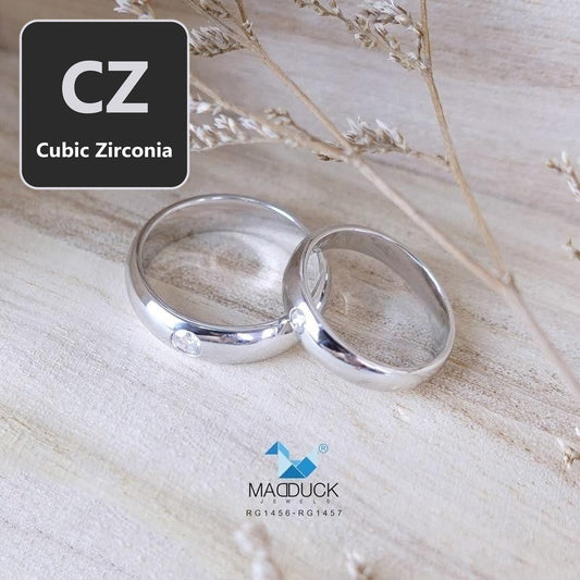 Couple ring set – CZ in 925 silver by Madduck Jewels