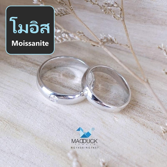 Couple ring set – Moissanite in 925 silver by Madduck Jewels