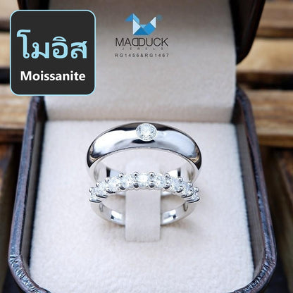 Couple ring set – Moissanite in 925 silver by Madduck Jewels