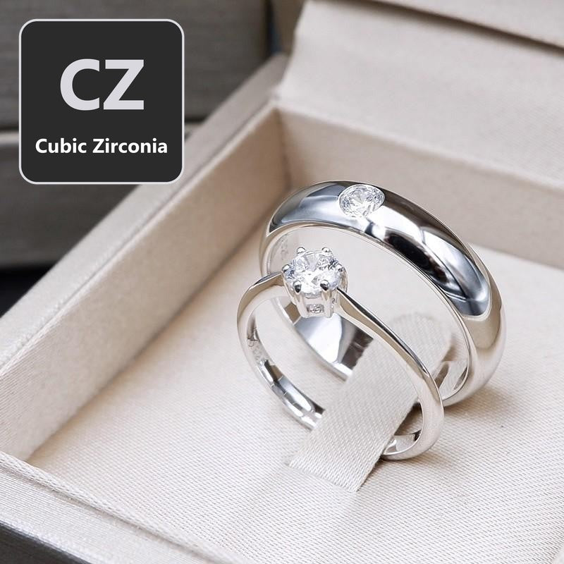 Couple ring set – CZ in 925 silver by Madduck Jewels