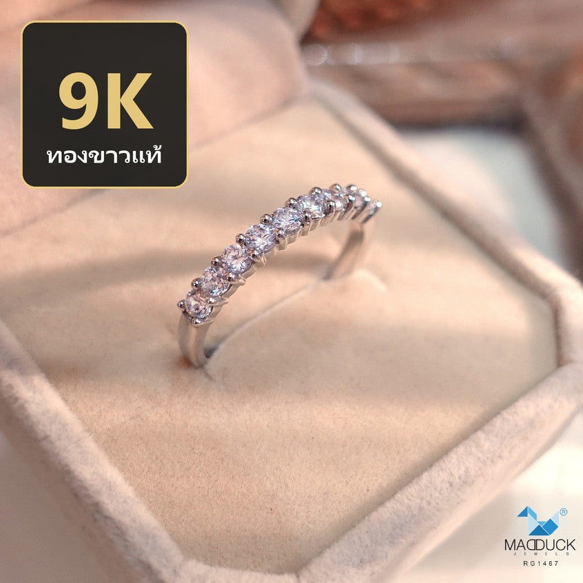 Women's ring – CZ in 9K white gold by Madduck Jewels
