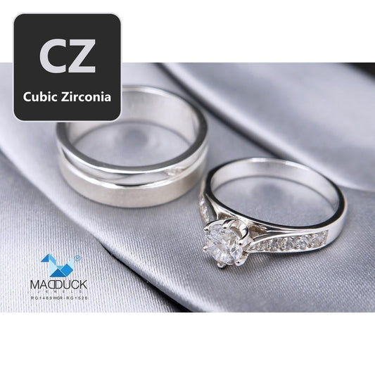 Couple ring set – CZ in 925 silver by Madduck Jewels