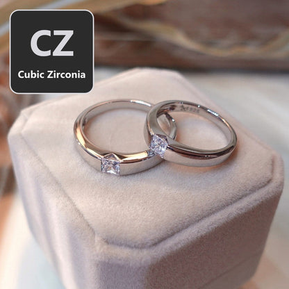Couple ring set – CZ in 925 silver by Madduck Jewels
