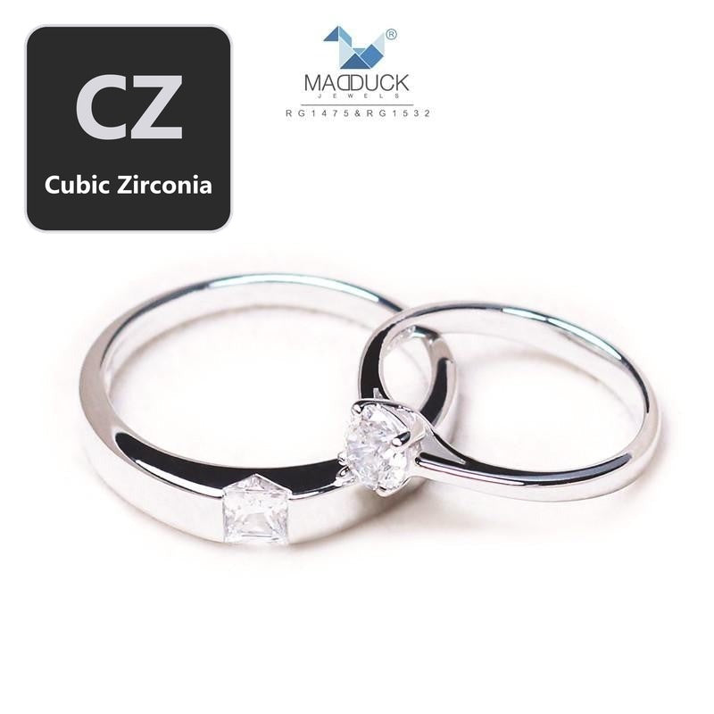 Couple ring set – CZ in 925 silver by Madduck Jewels