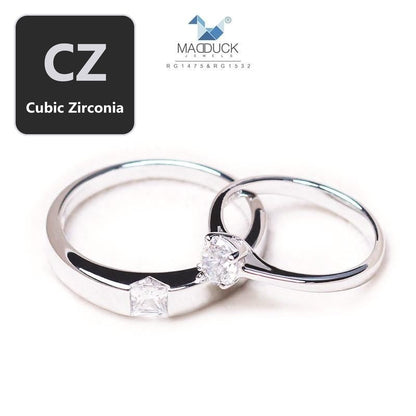 Couple ring set – CZ in 925 silver by Madduck Jewels