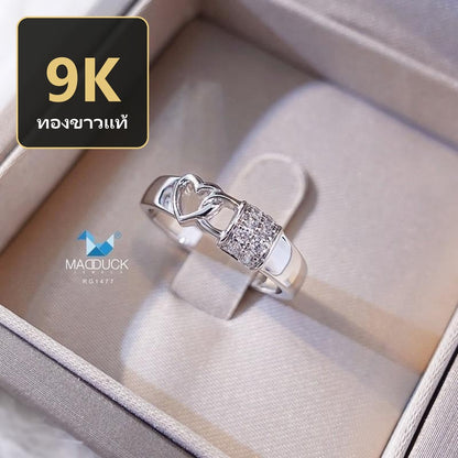 Women's ring – CZ in 9K white gold by Madduck Jewels